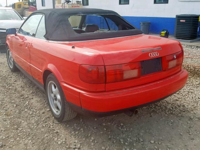 WAUAA88GXVN002413 - 1997 AUDI CABRIOLET RED photo 3