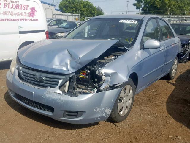 KNAFE121385507378 - 2008 KIA SPECTRA EX BLUE photo 2