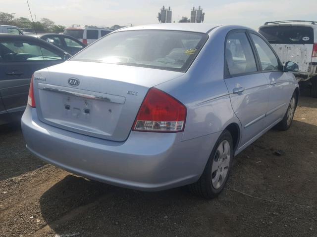 KNAFE121385507378 - 2008 KIA SPECTRA EX BLUE photo 4