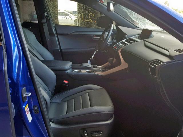 JTJYARBZ1H2082446 - 2017 LEXUS NX 200T BLUE photo 5