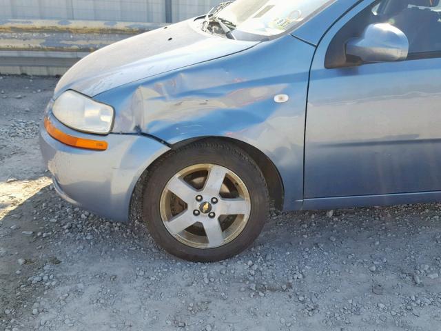 KL1TG56606B612799 - 2006 CHEVROLET AVEO LT BLUE photo 9