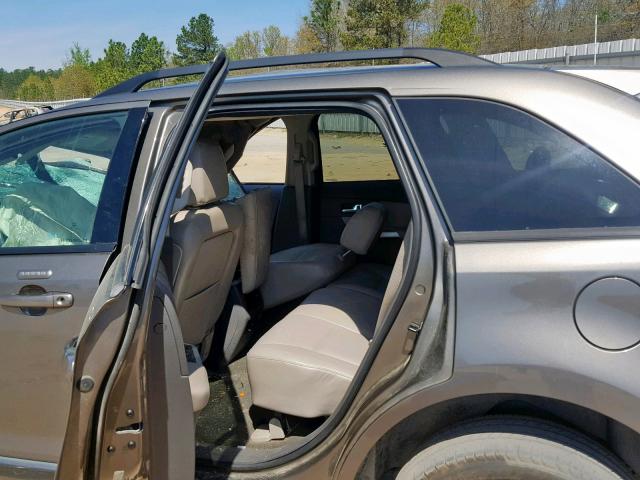 2FMDK3JCXDBC29274 - 2013 FORD EDGE SEL CHARCOAL photo 6