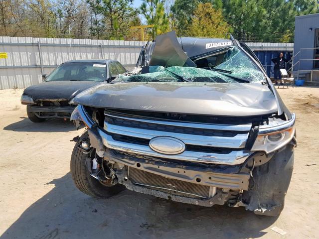 2FMDK3JCXDBC29274 - 2013 FORD EDGE SEL CHARCOAL photo 7