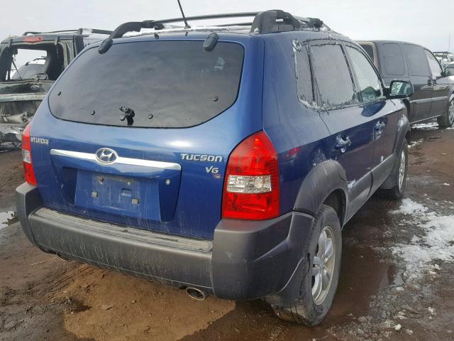 KM8JN12D07U667368 - 2007 HYUNDAI TUCSON SE BLUE photo 4