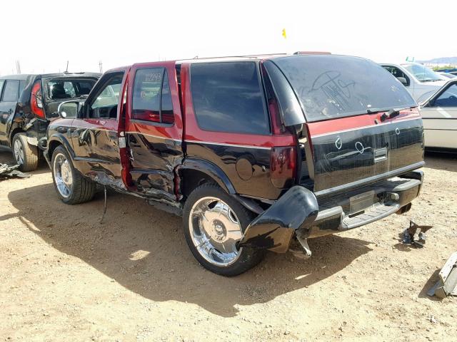 1GNCS13W6X2251592 - 1999 CHEVROLET BLAZER TWO TONE photo 3