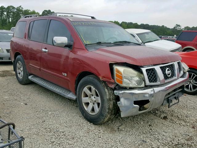 5N1AA08A05N717602 - 2005 NISSAN ARMADA SE MAROON photo 1