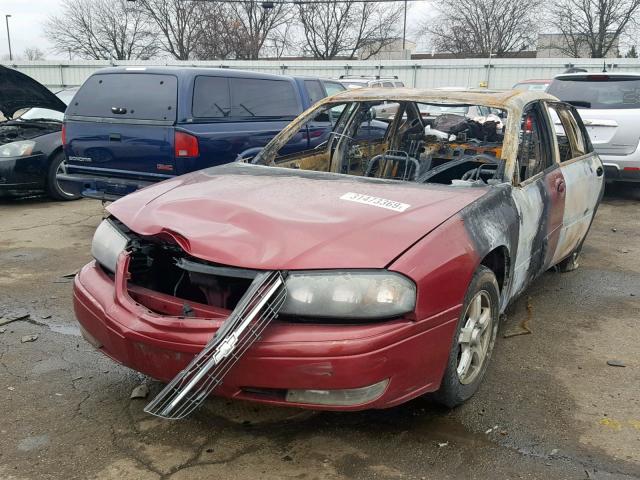 2G1WH52K959226087 - 2005 CHEVROLET IMPALA LS RED photo 2