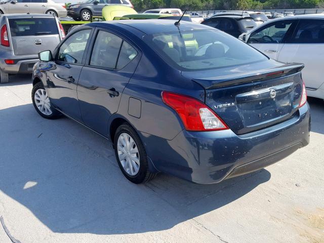 3N1CN7AP7GL864420 - 2016 NISSAN VERSA S BLUE photo 3