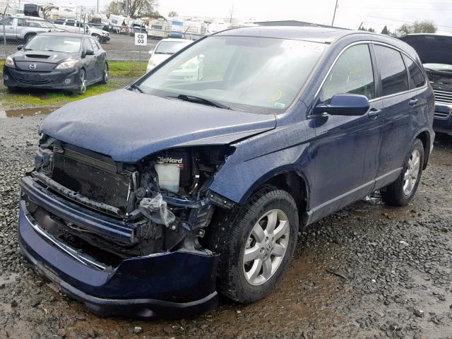 JHLRE48798C048711 - 2008 HONDA CR-V EXL BLUE photo 2