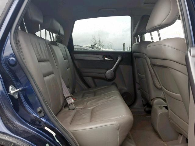 JHLRE48798C048711 - 2008 HONDA CR-V EXL BLUE photo 6