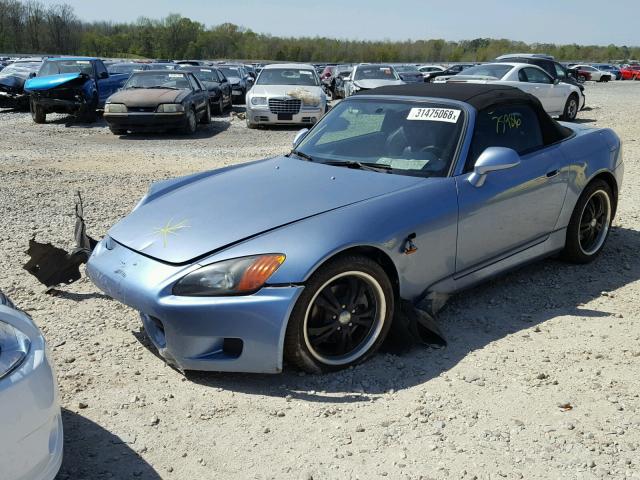 JHMAP11433T001149 - 2003 HONDA S2000 BLUE photo 2