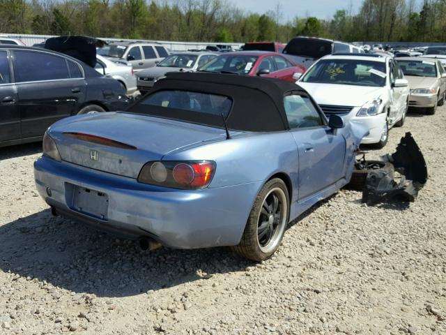 JHMAP11433T001149 - 2003 HONDA S2000 BLUE photo 4