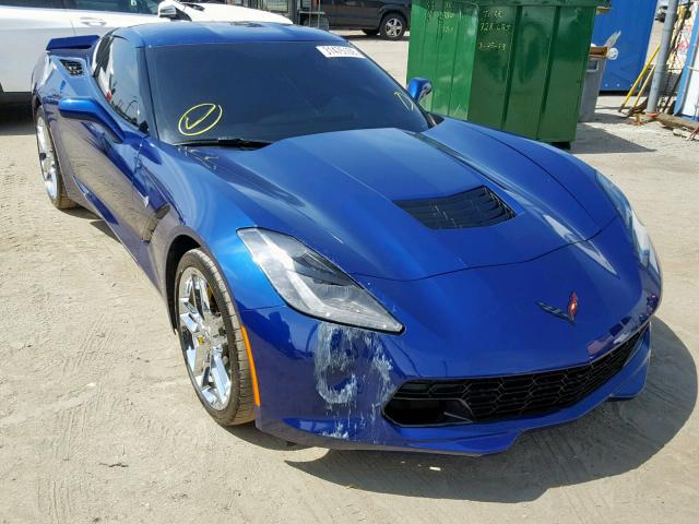 1G1YB2D75J5100625 - 2018 CHEVROLET CORVETTE S BLUE photo 1