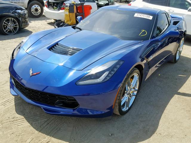 1G1YB2D75J5100625 - 2018 CHEVROLET CORVETTE S BLUE photo 2