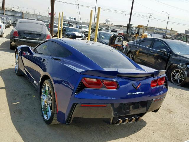 1G1YB2D75J5100625 - 2018 CHEVROLET CORVETTE S BLUE photo 3