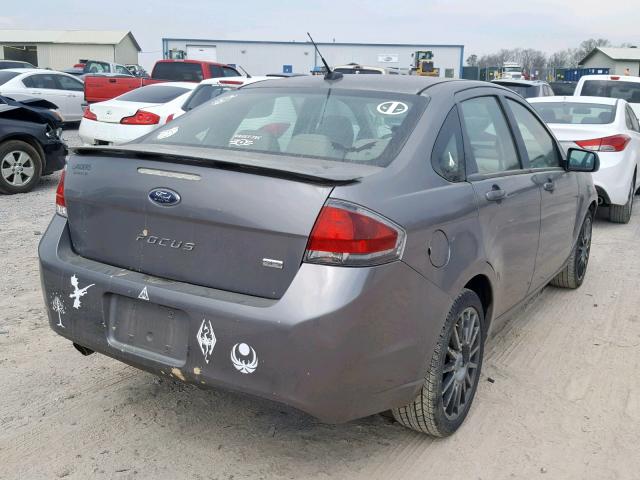 1FAHP3GNXAW148095 - 2010 FORD FOCUS SES GRAY photo 4