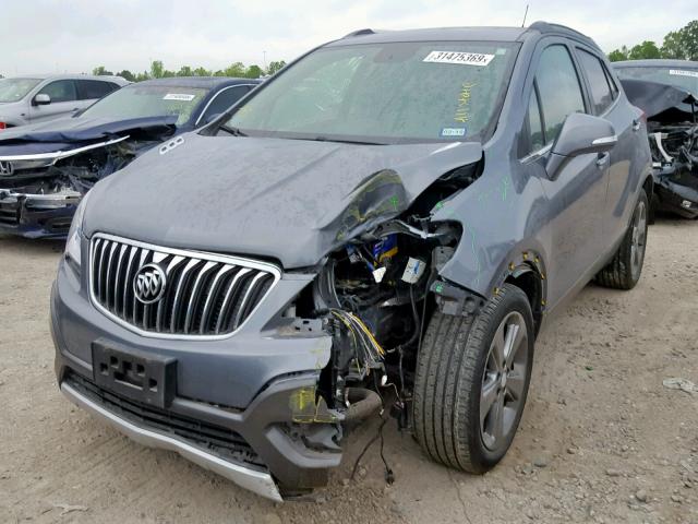 KL4CJCSBXEB711866 - 2014 BUICK ENCORE GRAY photo 2