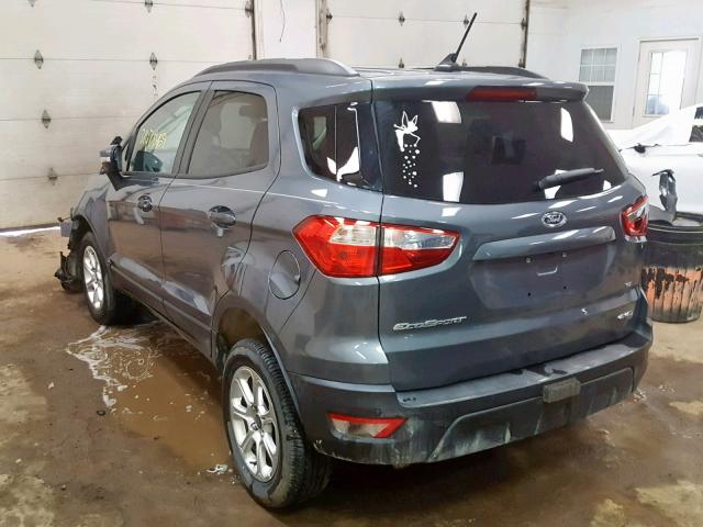 MAJ6P1UL8JC188451 - 2018 FORD ECOSPORT S BLUE photo 3