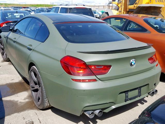 WBS6C9C54EDV73537 - 2014 BMW M6 GRAN CO GREEN photo 3