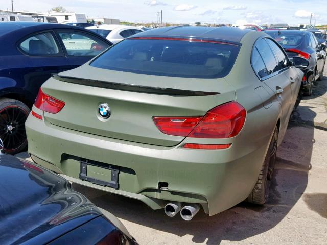 WBS6C9C54EDV73537 - 2014 BMW M6 GRAN CO GREEN photo 4