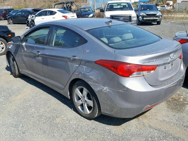 KMHDH4AE9CU256576 - 2012 HYUNDAI ELANTRA GL BLUE photo 3