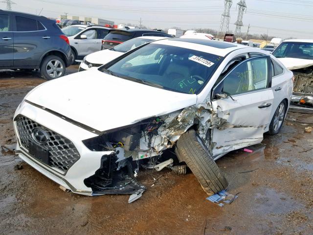 5NPE34AF9JH721414 - 2018 HYUNDAI SONATA SPO WHITE photo 2