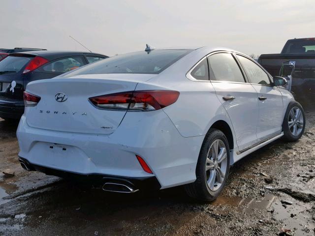 5NPE34AF9JH721414 - 2018 HYUNDAI SONATA SPO WHITE photo 4