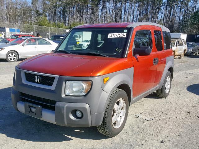 5J6YH28533L042439 - 2003 HONDA ELEMENT EX ORANGE photo 2