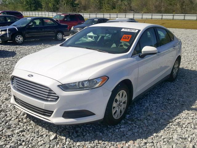 1FA6P0G76E5352850 - 2014 FORD FUSION S WHITE photo 2