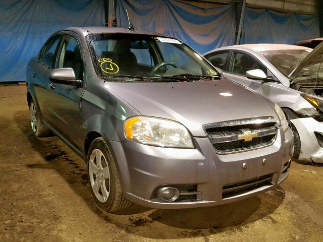 KL1TG56E69B388286 - 2009 CHEVROLET AVEO LT GRAY photo 1