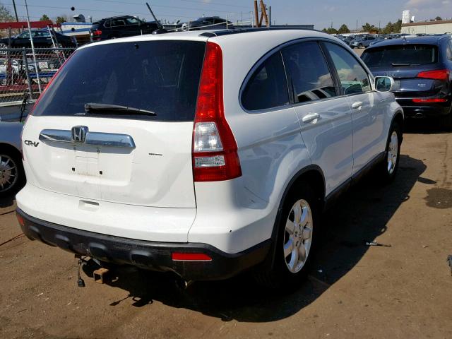 5J6RE487X8L049762 - 2008 HONDA CR-V EXL WHITE photo 4