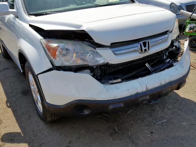 5J6RE487X8L049762 - 2008 HONDA CR-V EXL WHITE photo 9