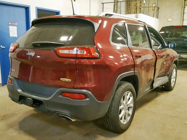 1C4PJMCX3JD598493 - 2018 JEEP CHEROKEE L MAROON photo 4