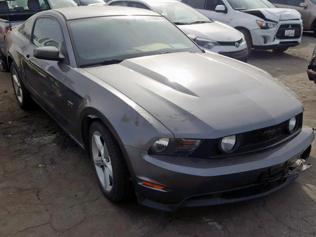 1ZVBP8CH7A5148734 - 2010 FORD MUSTANG GT GRAY photo 1