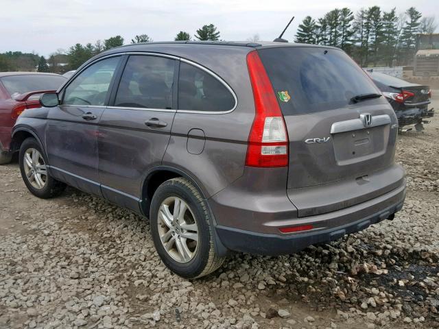 5J6RE4H74BL071392 - 2011 HONDA CR-V EXL TAN photo 3