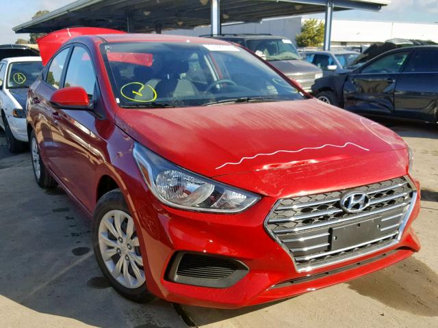 3KPC24A39KE060151 - 2019 HYUNDAI ACCENT SE RED photo 1