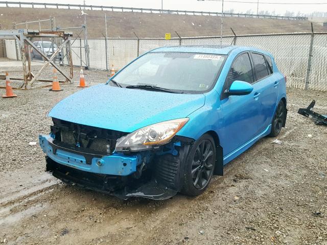 JM1BL1H69A1137142 - 2010 MAZDA 3 S BLUE photo 2