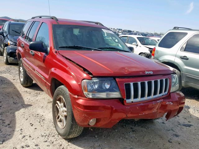 1J4GX48S84C171360 - 2004 JEEP GRAND CHER RED photo 1