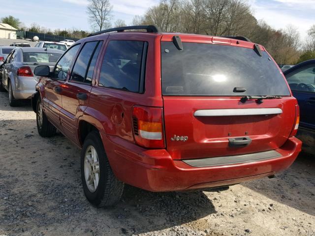 1J4GX48S84C171360 - 2004 JEEP GRAND CHER RED photo 3