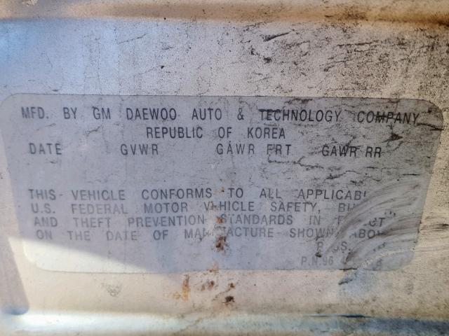 KL1TJ52654B257312 - 2004 CHEVROLET AVEO LS SILVER photo 10