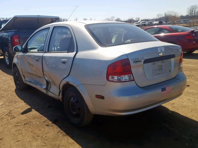 KL1TJ52654B257312 - 2004 CHEVROLET AVEO LS SILVER photo 3