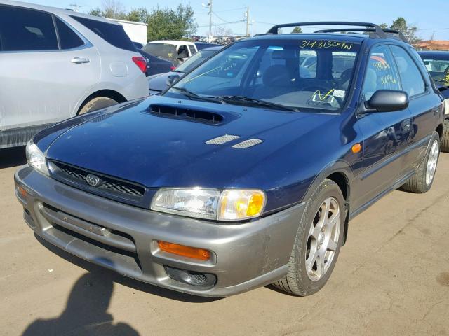 JF1GF4856VG814162 - 1997 SUBARU IMPREZA OU BLUE photo 2