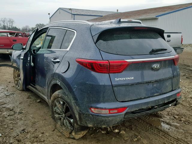 KNDPNCAC2J7472638 - 2018 KIA SPORTAGE E BLUE photo 3