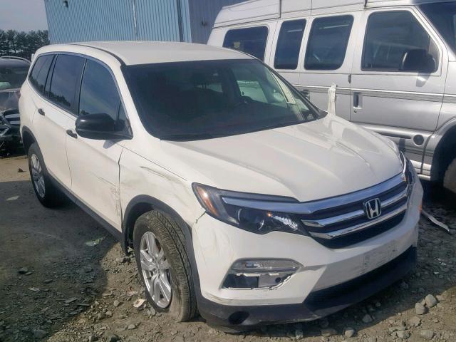 5FNYF6H10JB005820 - 2018 HONDA PILOT LX WHITE photo 1