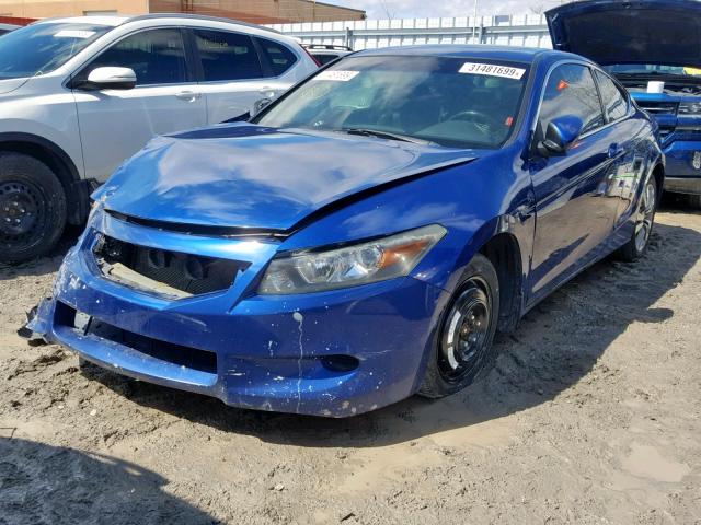 1HGCS12829A801196 - 2009 HONDA ACCORD EXL BLUE photo 2