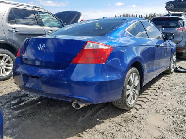 1HGCS12829A801196 - 2009 HONDA ACCORD EXL BLUE photo 4