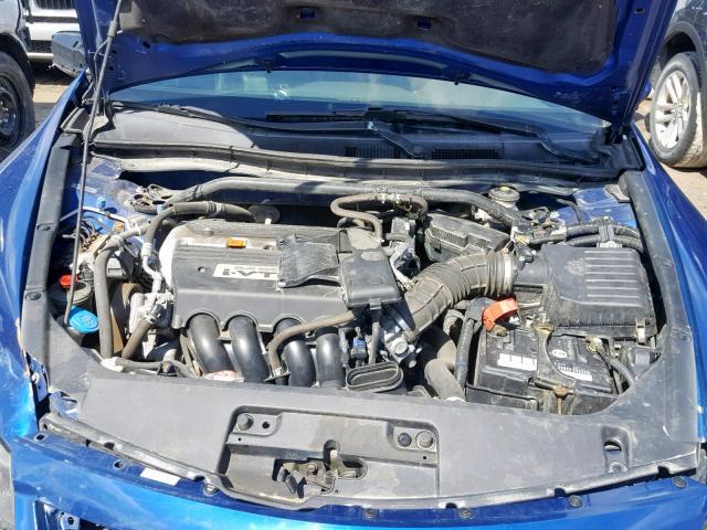 1HGCS12829A801196 - 2009 HONDA ACCORD EXL BLUE photo 7