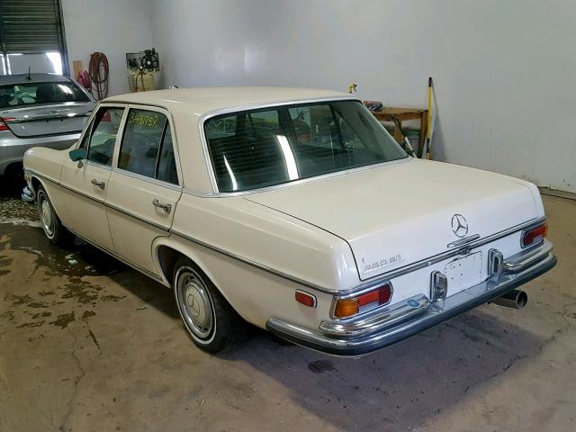 10801812092091 - 1972 MERCEDES-BENZ 280 SE WHITE photo 3