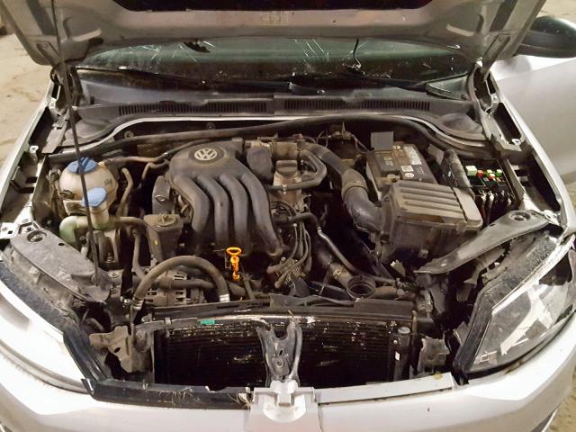 3VW2K7AJ7DM222375 - 2013 VOLKSWAGEN JETTA BASE SILVER photo 7