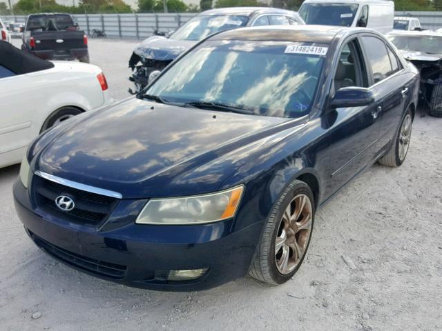 5NPEU46F86H013135 - 2006 HYUNDAI SONATA GLS BLUE photo 2